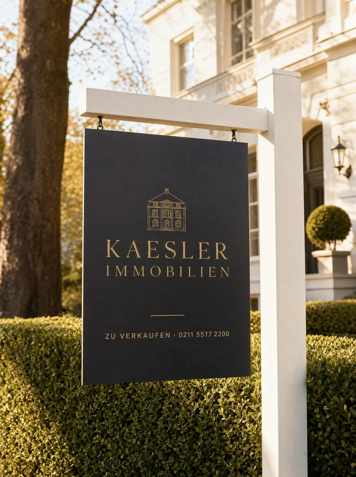 KI-generiert: Garten-Schild · Gebürstetes Alu · 60×80 cm