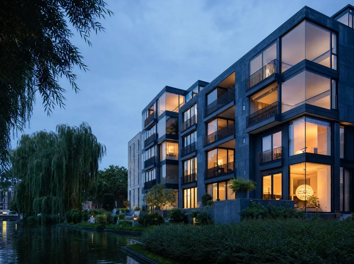 KI-generiert: Penthouse in der HafenCity