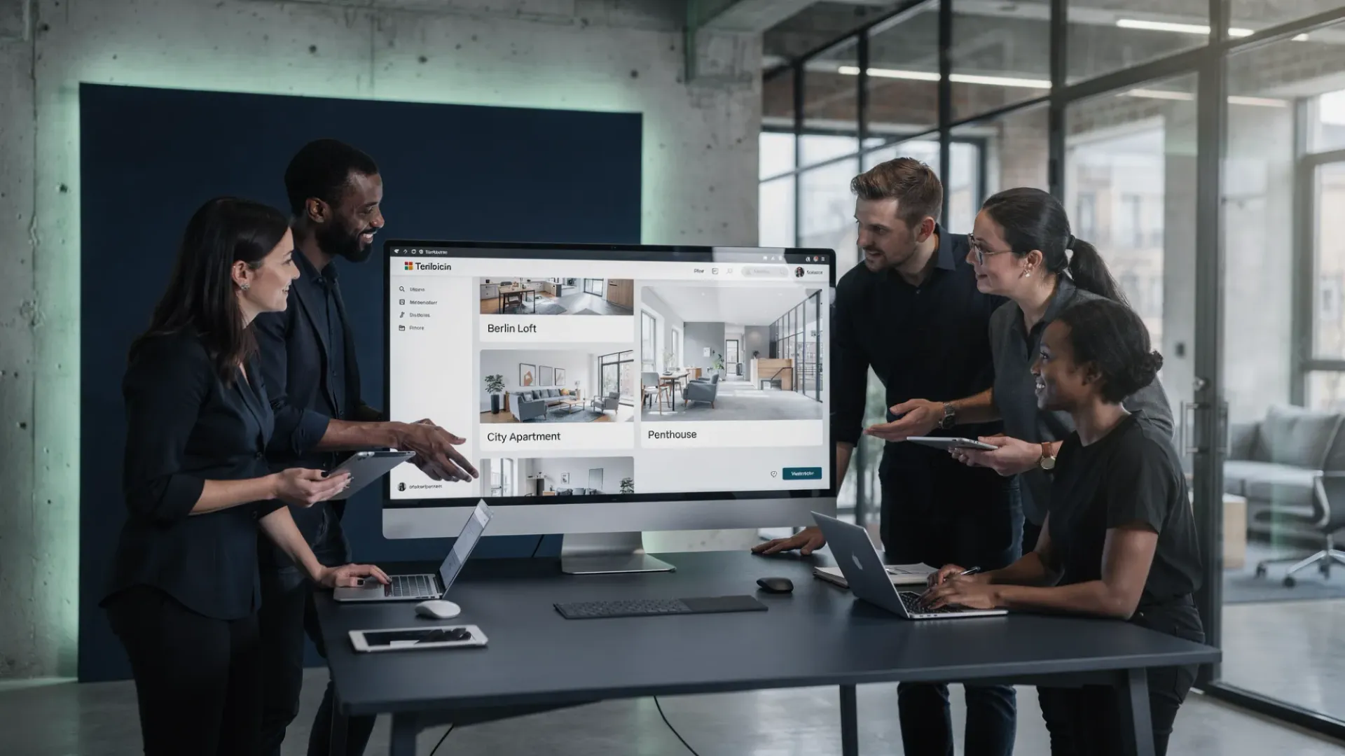KI-generiert: Immobilien Studio Berlin Team