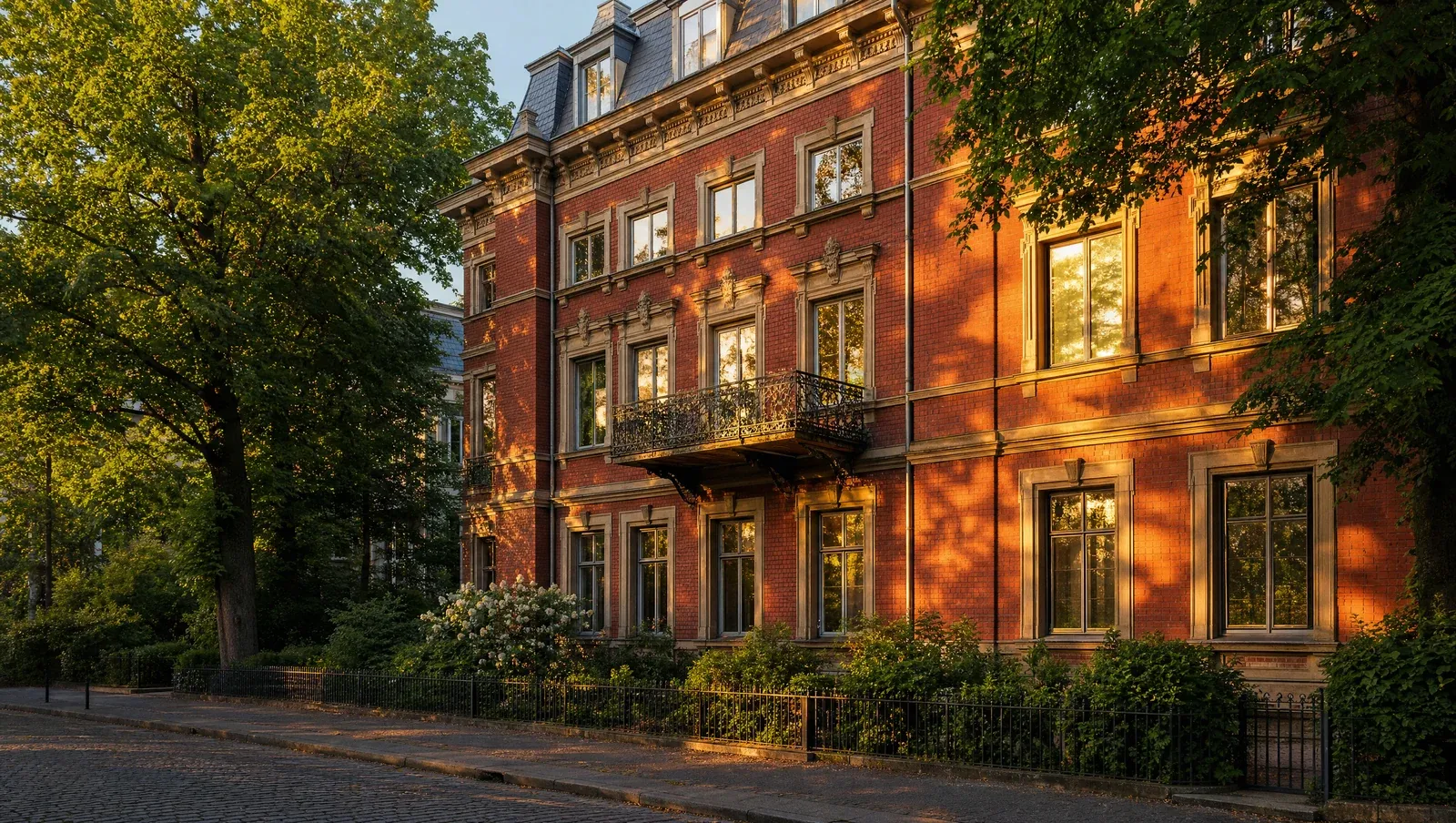 KI-generiert: Hamburger Backstein-Bürgerhaus · Holzmann Immobilien